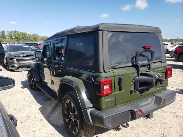1C4JJXP61MW734928 - 2021 JEEP WRANGLER U SAHARA 4XE GREEN photo 2