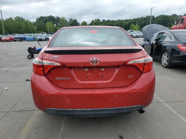 5YFBURHEXEP122766 - 2014 TOYOTA COROLLA L RED photo 6