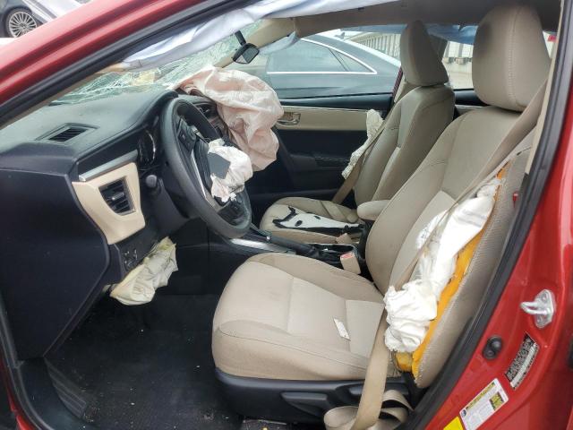 5YFBURHEXEP122766 - 2014 TOYOTA COROLLA L RED photo 7