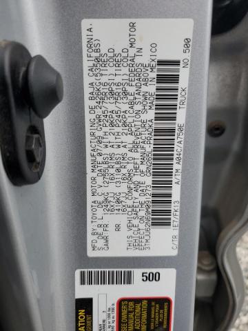 3TMJU62N69M091273 - 2009 TOYOTA TACOMA DOUBLE CAB PRERUNNER SILVER photo 13