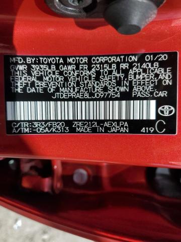 JTDEPRAE8LJ097754 - 2020 TOYOTA COROLLA LE Qırmızı foto 13