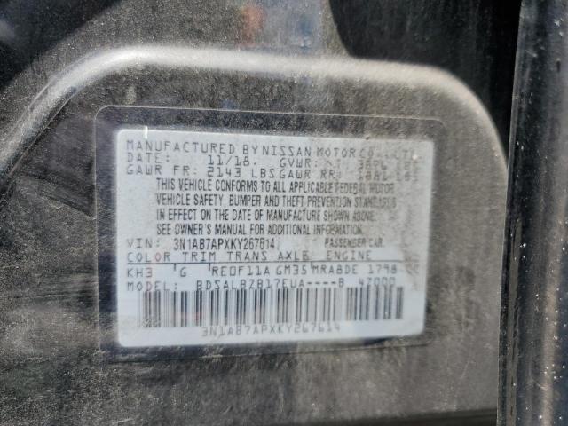 3N1AB7APXKY267614 - 2019 NISSAN SENTRA S Schwarz Foto 23