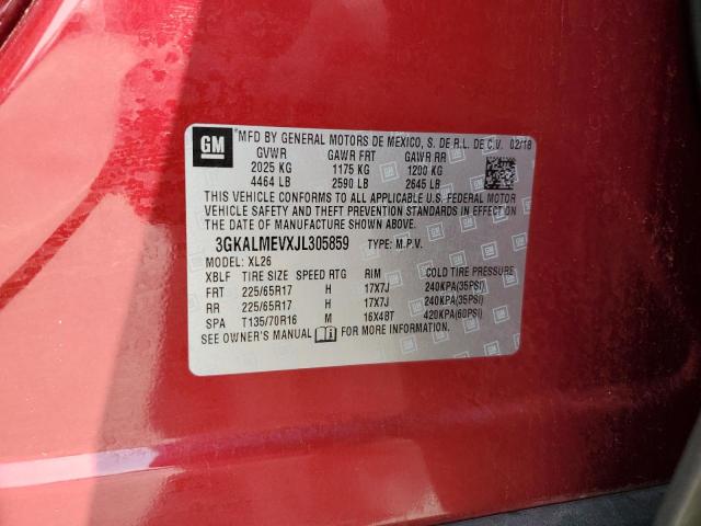 3GKALMEVXJL305859 - 2018 GMC TERRAIN SLE Kırmızı fotoğraf 13