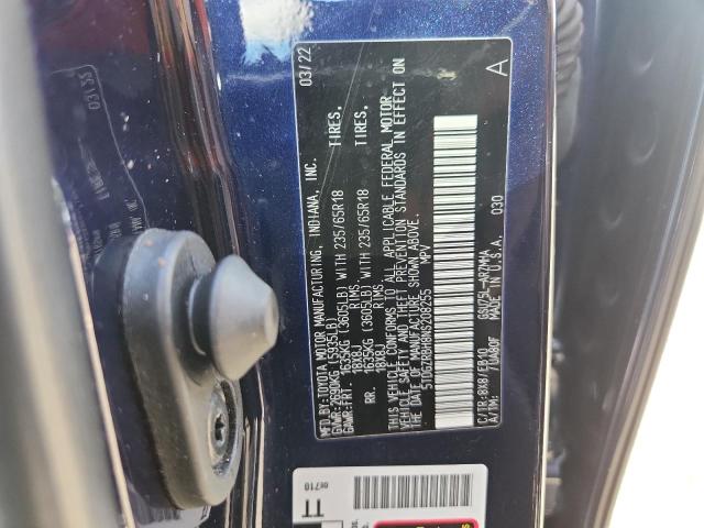 5TDGZRBH8NS208255 - 2022 TOYOTA HIGHLANDER XLE BLUE photo 13