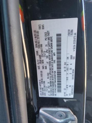 1FMCU0F79HUE00726 - 2017 FORD ESCAPE S BLACK photo 13