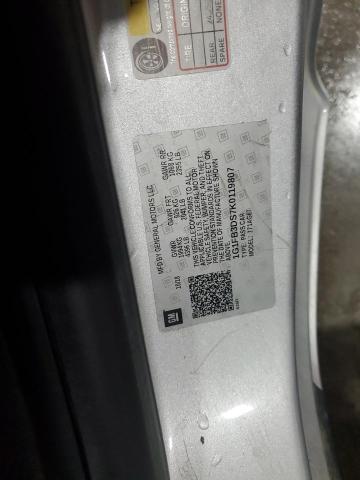 1G1FB3DS7K0119807 - 2019 CHEVROLET CAMARO LS 银色 照片 12