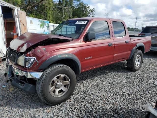 5TEGN92N42Z010272 - 2002 TOYOTA TACOMA DOUBLE CAB PRERUNNER BURGUNDY photo 1