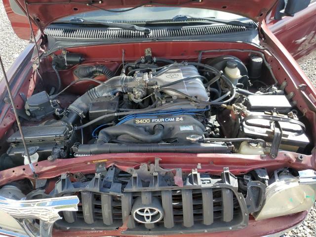 5TEGN92N42Z010272 - 2002 TOYOTA TACOMA DOUBLE CAB PRERUNNER BURGUNDY photo 11