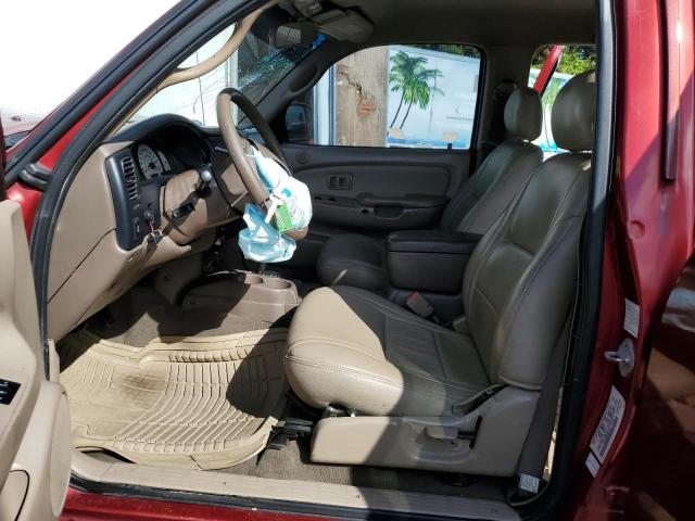 5TEGN92N42Z010272 - 2002 TOYOTA TACOMA DOUBLE CAB PRERUNNER BURGUNDY photo 7