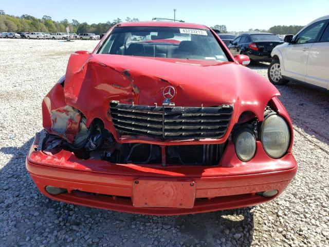 WDBLJ65G72T128125 - 2002 MERCEDES-BENZ CLK 320 RED photo 5