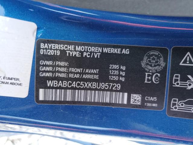 WBABC4C5XKBU95729 - 2019 BMW M850XI BLUE photo 13