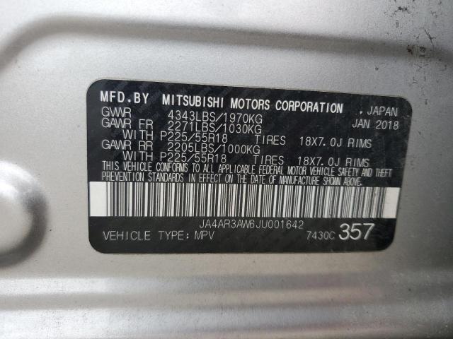 JA4AR3AW6JU001642 - 2018 MITSUBISHI OUTLANDER ES SILVER photo 13