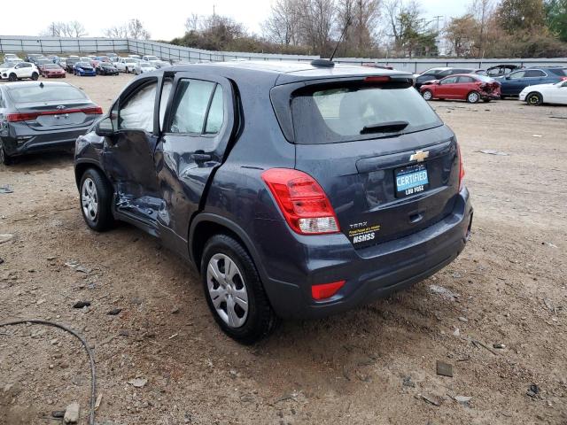 3GNCJKSB2JL391863 - 2018 CHEVROLET TRAX LS BLUE photo 2