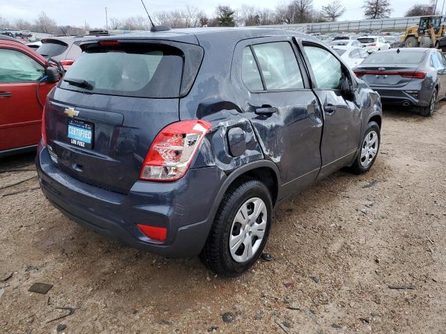 3GNCJKSB2JL391863 - 2018 CHEVROLET TRAX LS BLUE photo 3