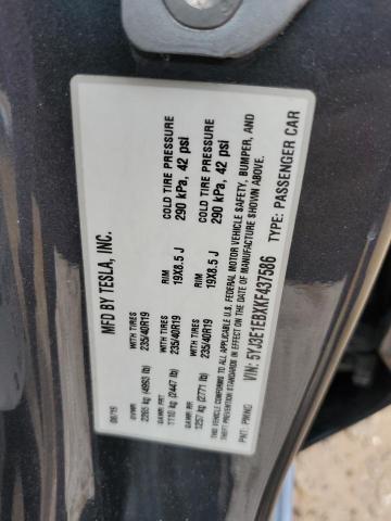 5YJ3E1EBXKF437586 - 2019 TESLA MODEL 3 石墨色 照片 12