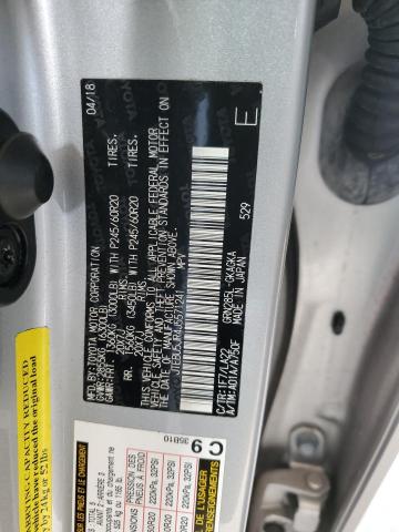 JTEBU5JR4J5571241 - 2018 TOYOTA 4RUNNER SR5/SR5 PREMIUM فضي صورة 12