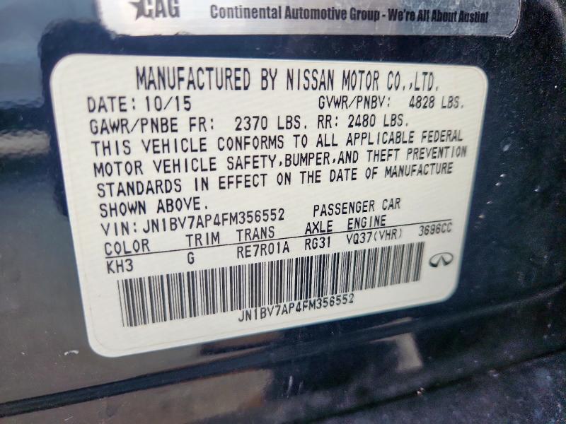 JN1BV7AP4FM356552 - 2015 INFINITI Q50 BASE Qara foto 12