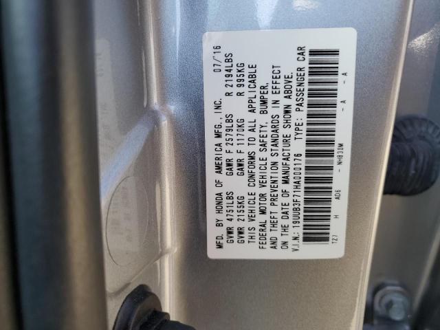 19UUB3F71HA000176 - 2017 ACURA TLX ADVANCE SILVER photo 12