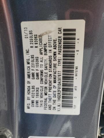 1HGCR2F81DA087677 - 2013 HONDA ACCORD EXL GRAY photo 13