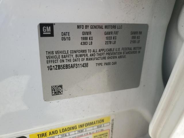 1G1ZB5EB5AF311438 - 2010 CHEVROLET MALIBU LS 白色 照片 12