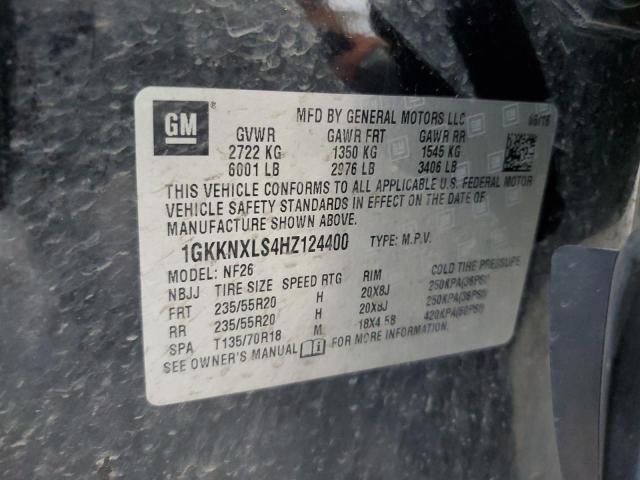 1GKKNXLS4HZ124400 - 2017 GMC ACADIA DENALI BLACK photo 13