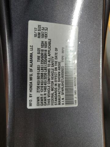 5FNRL6H27JB050923 - 2018 HONDA ODYSSEY LX GRAY photo 12