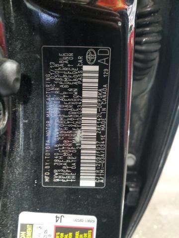 2T1BU4EE6DC033427 - 2013 TOYOTA COROLLA BASE Schwarz Foto 12