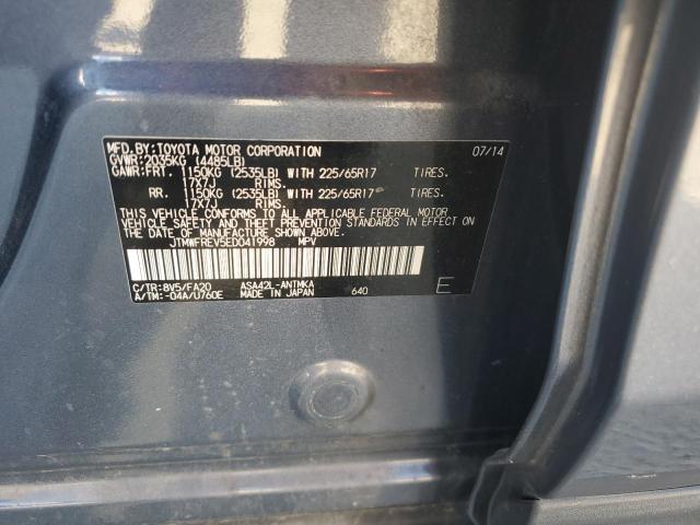 JTMWFREV5ED041998 - 2014 TOYOTA RAV4 XLE BLUE photo 13