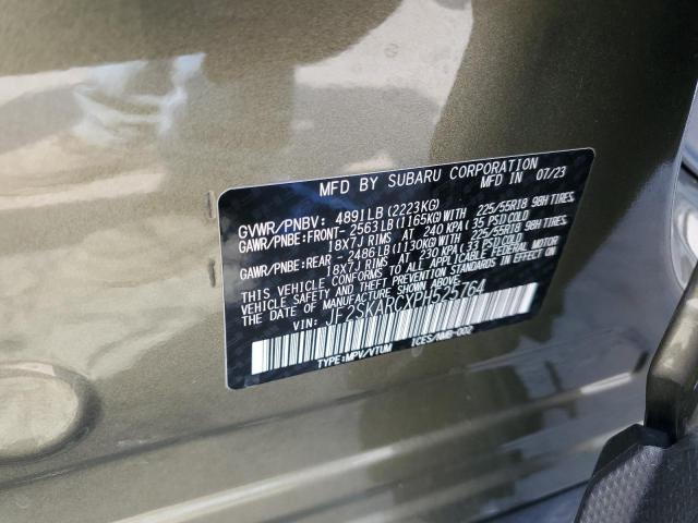 JF2SKARCXPH525764 - 2023 SUBARU FORESTER TOURING 绿色 照片 12