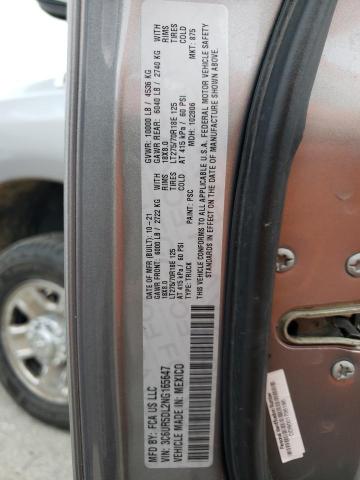 3C6UR5DL2NG165647 - 2022 RAM 2500 BIG HORN/LONE STAR SILVER photo 12