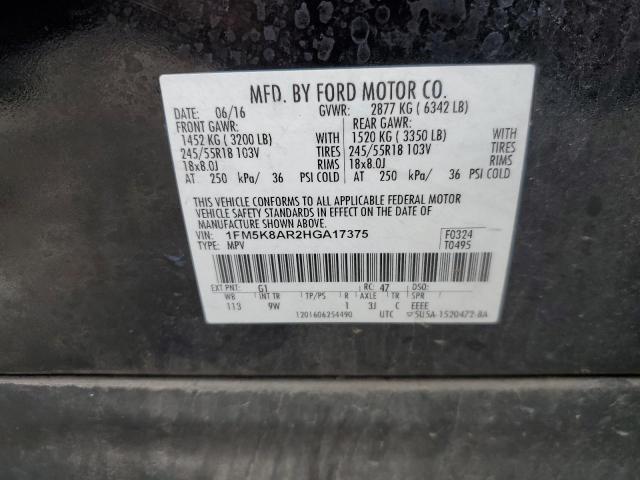 1FM5K8AR2HGA17375 - 2017 FORD EXPLORER POLICE INTERCEPTOR BLACK photo 13