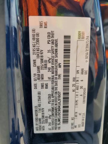 5LMCJ3C90KUL51937 - 2019 LINCOLN MKC RESERVE Niebieski zdjęcie 13