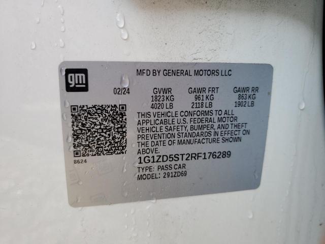 1G1ZD5ST2RF176289 - 2024 CHEVROLET MALIBU LT 白色 照片 13