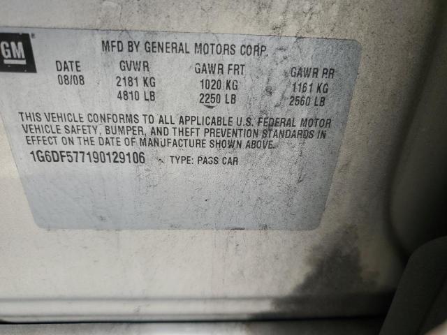 1G6DF577190129106 - 2009 CADILLAC CTS GOLD photo 12