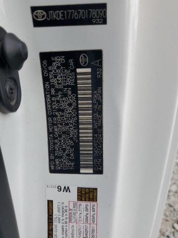 JTKDE177670178090 - 2007 TOYOTA SCION TC WHITE photo 13