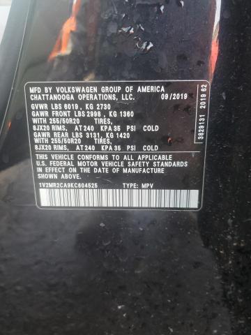 1V2MR2CA9KC604525 - 2019 VOLKSWAGEN ATLAS SEL Qara foto 12