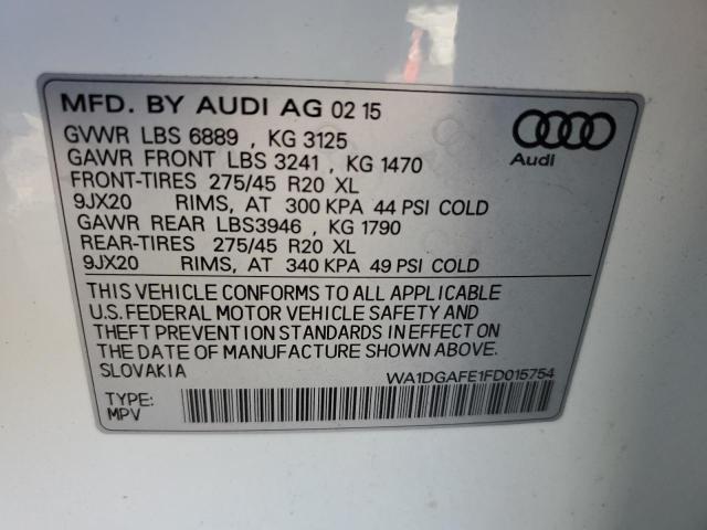 WA1DGAFE1FD015754 - 2015 AUDI Q7 PRESTIGE WHITE photo 13