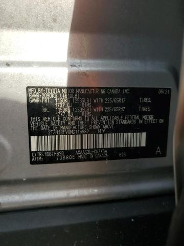 2T3H1RFVXMC146982 - 2021 TOYOTA RAV4 LE SILVER photo 13