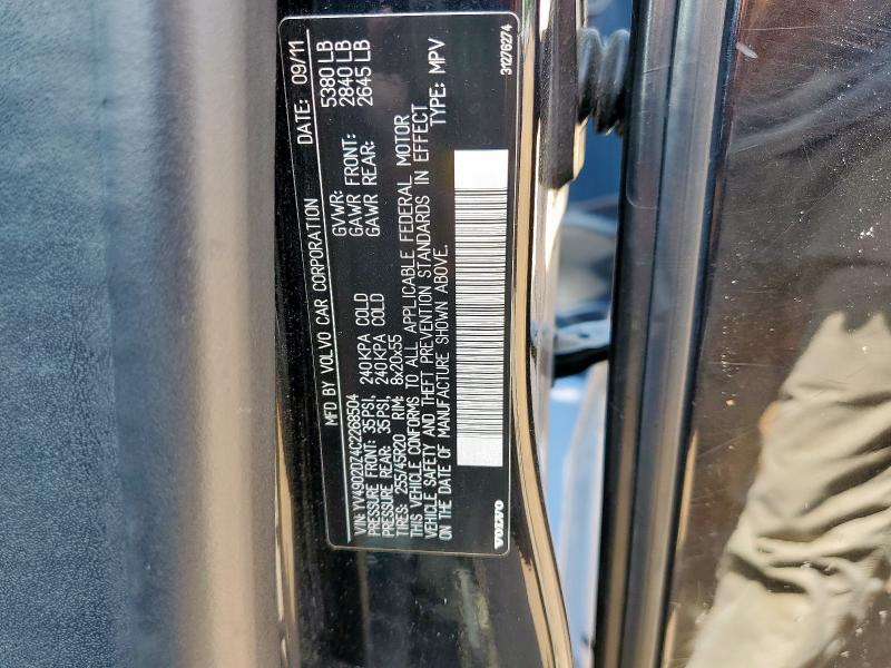 YV4902DZ4C2268504 - 2012 VOLVO XC60 T6 BLACK photo 13