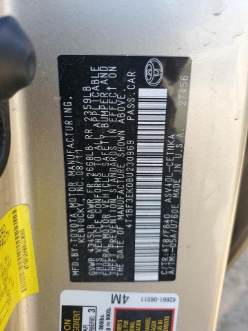 4T1BF3EK0BU230969 - 2011 TOYOTA CAMRY BASE 金色 照片 12