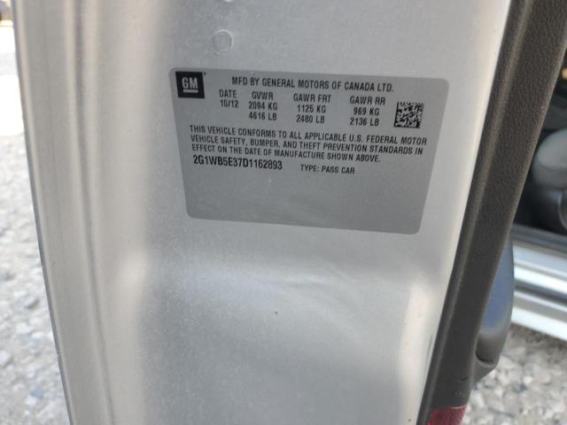 2G1WB5E37D1162893 - 2013 CHEVROLET IMPALA LT Күміс фото 12