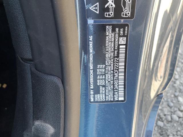 WBA13AR07MCF72272 - 2021 BMW M440XI BLUE photo 12