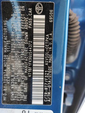 4T1BF1FK9GU544372 - 2016 TOYOTA CAMRY LE BLUE photo 13