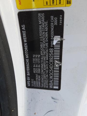 WBALW3C54DC892548 - 2013 BMW 640 I WHITE photo 12