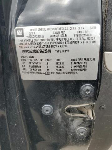 3GNCA23D98S672610 - 2008 CHEVROLET HHR LT BLACK photo 12