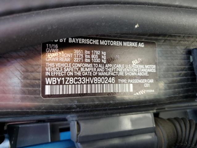 WBY1Z8C33HV890246 - 2017 BMW I3 REX ლურჯი ფოტო 13