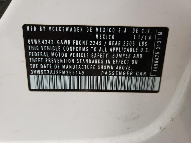 3VW5T7AJ2FM255149 - 2015 VOLKSWAGEN JETTA GLI 白色 照片 23