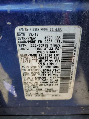 JN8AT2MT2JW462140 - 2018 NISSAN ROGUE S Mavi foto 14