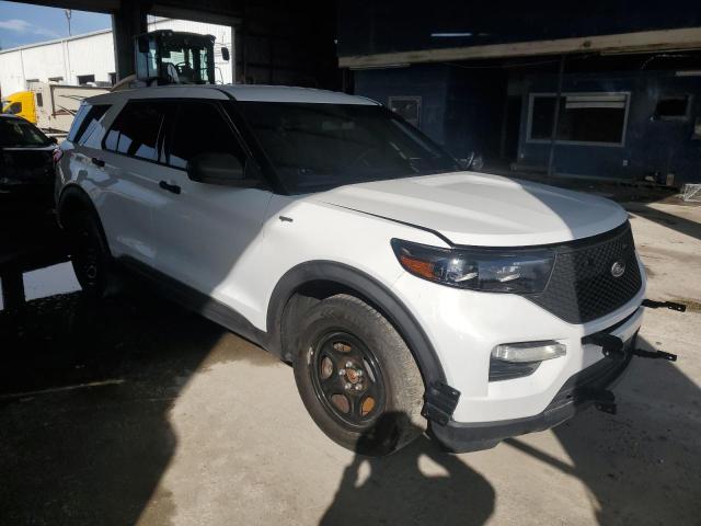 1FM5K8AB1LGC62664 - 2020 FORD EXPLORER POLICE INTERCEPTOR Weiß Foto 4