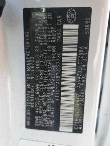 4T1C11AK8PU827730 - 2023 TOYOTA CAMRY LE WHITE photo 12